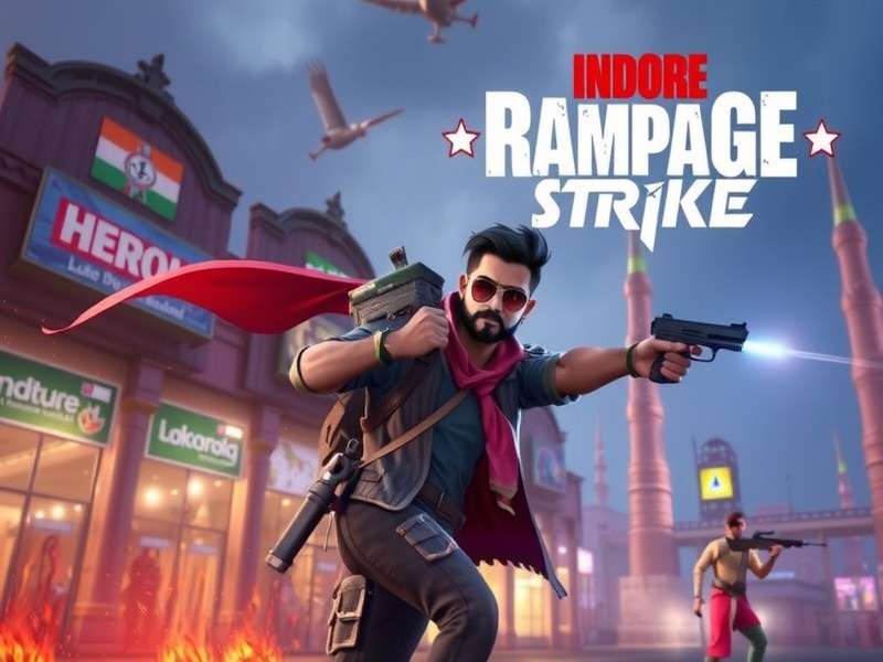 Indore Rampage Heroic Strike Game Banner - Desi Open-World Action Mobile Game